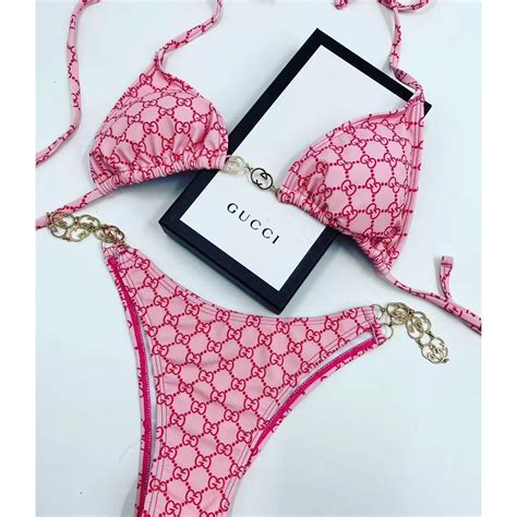 gucci swimwear pink|Gucci bikini dupe.